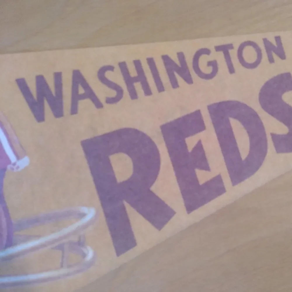 Vintage 60s Washington Redskins NFL Pennant Flag
